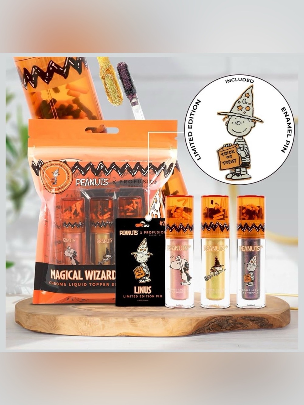 Profusion Cosmetics Peanuts 3PC Chrome Liquid Eye Topper Set NIP